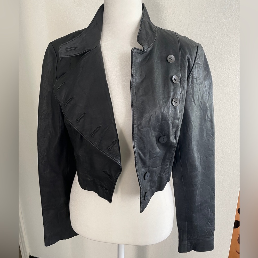 TWENTY8TWELVE Lamb Leather Crop Jacket